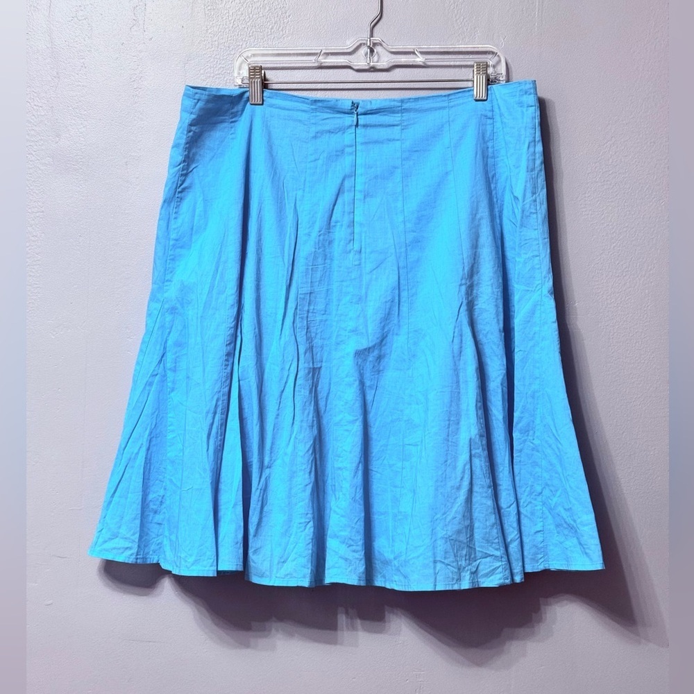 NWOT George 100% Cotton lightweight Vibrant Blue A-Line Skirt